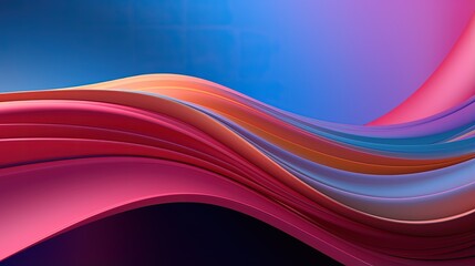 wave like formation of interlocking curves and arcs with vibrant colors and gradient fills