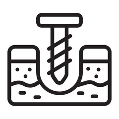 drilling line icon