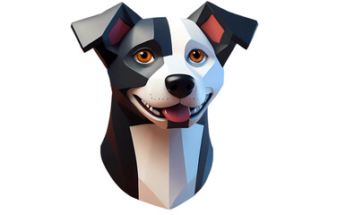 3D Dog Icon , Dog 3D icoin for print on t shirts 