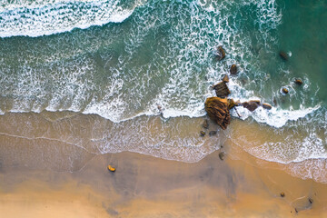 Beautiful aerial view of beach located in Terengganu Malaysia