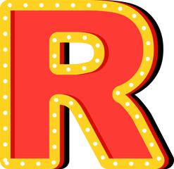 Light Bulb Alphabet Letter R