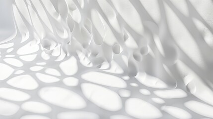 Abstract Arabic shadow, white background, copy and text space, 16:9