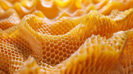 Honeycombs in closeup - obrazy, fototapety, plakaty