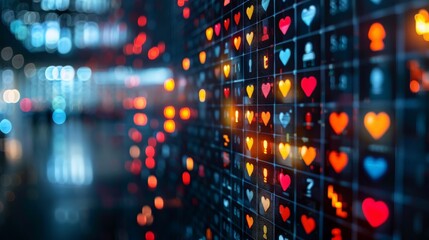 Obraz premium Sentiment analysis graph, AI interpreting social media emotions -