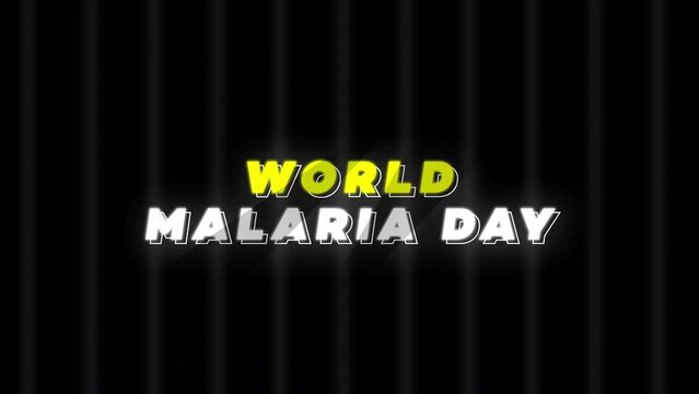 World Malaria Day Typography Text animation Background Video