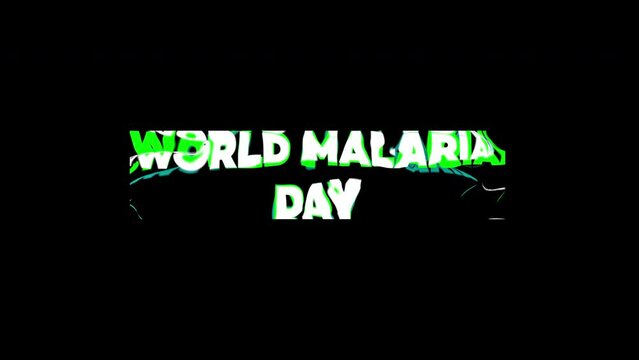 World Malaria Day Typography Text animation Background Video