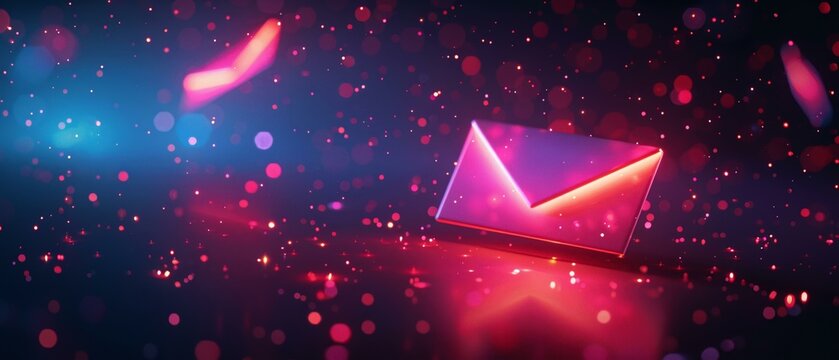 An email template header with a glowing gradient to boost reader engagement