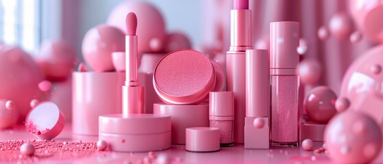 A product release teaser for an exclusive 3D rendered makeup line