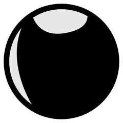 Ball vector icon isolated on transparent background