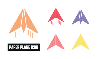 Flat Paper plane Icon Symbol Vector Illustration