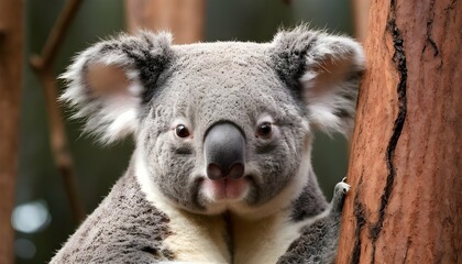 A Koala With Its Fur Patterned Like The Bark Of A Upscaled 2