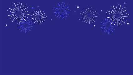 Fototapeta na wymiar 打ち上げ花火のシンプルな背景イラスト（紺色で横型）
