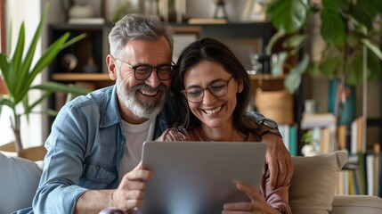 Middle-Aged Couple Soaking Up Countryside Beauty
