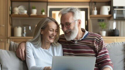 Relaxed Middle-Aged Couple in Countryside Retreat
