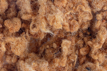 dried shredded pork background texture