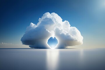 Every cloud has a silver lining large cloud with a path through