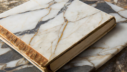 Aged Book Marble Texture background marble. Generative AI.