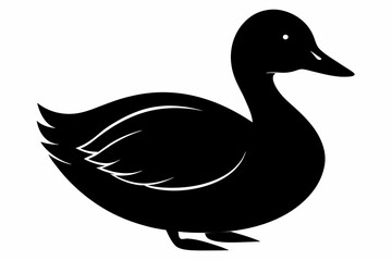 duck-black-silhouette-with-white-background.