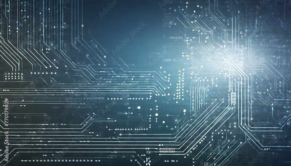 Poster digital circuit board background. generative ai.