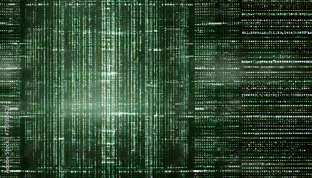 Poster futuristic data matrix background. generative ai.