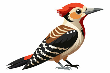 Fototapeta premium Fulvous-breasted woodpecker vector design.