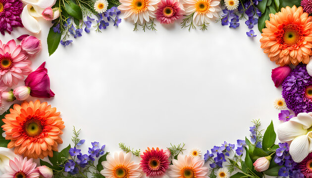 Cinema screenshot image of beautiful border frame of wreaths and flowers