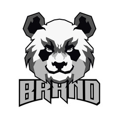 vector logo of brave panda head , perfect for e sport © ferdi