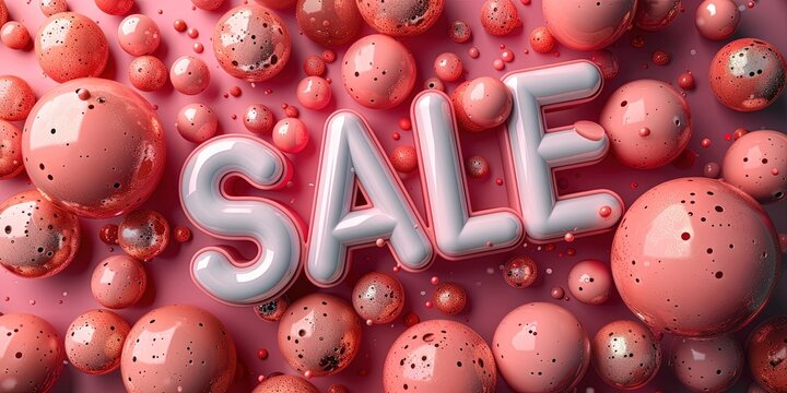 Commercial banner image concept for advertising with the word SALE. Abstract background. Generative AI