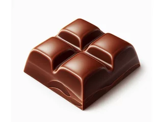 Fotobehang 光沢のあるチョコレートの完璧な立方体 © ARTE ARTE