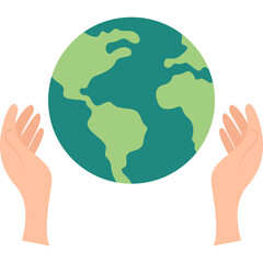 Flat Earth Day With Hand Illustration