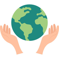 Flat Earth Day With Hand Illustration