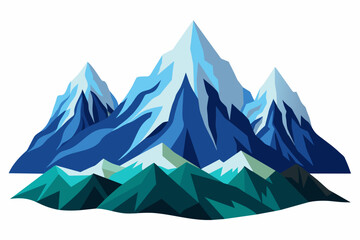 Mountains vector with white background.