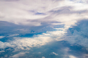 Bird eye view of altrostratus and altocumulus cloud