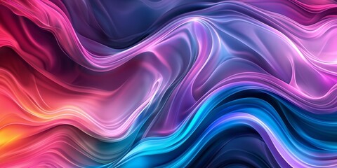 High detail, vivid colors that flow in a gentle wave of abstract elegance - obrazy, fototapety, plakaty