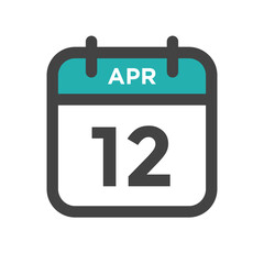 April 12 Calendar Day or Calender Date for Deadline or Appointment