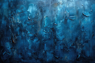 Abstract Blue Dark Texture Painting, Textured Background for Wall Art and home decor. Created with Ai