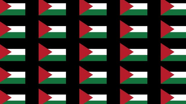パレスチナの旗が増えます。背景はアルファチャンネル(透明)です。