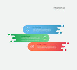 Infographic 3 options design elements for your business data. Vector Illustration.