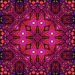 seamless abstract pattern and texture. Symmetrical pattern of watercolors and bubbles