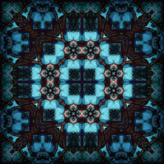 seamless abstract pattern and texture. Symmetrical pattern of watercolors and bubbles