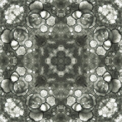 seamless abstract pattern and texture. Symmetrical pattern of watercolors and bubbles
