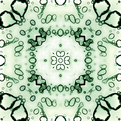 seamless abstract pattern and texture. Symmetrical pattern of watercolors and bubbles