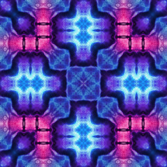 seamless abstract pattern and texture. Symmetrical pattern of watercolors and bubbles