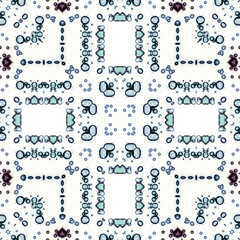 seamless abstract pattern and texture. Symmetrical pattern of watercolors and bubbles