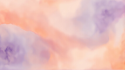 Gentle Background, Soft Pastel Watercolor Background, Purple and Peach Tones