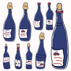 Wine Bottle Vector Collection.eps