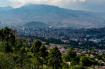 Fototapeta na wymiar Vista de Medellín desde el Oriente, Antioquia, Colombia, Sur America