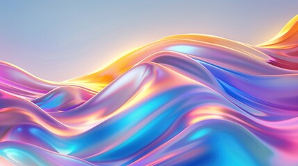 Beautiful rainbow color abstract background with silky smooth shapes