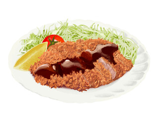 とんかつ（ソース、サラダ付き）