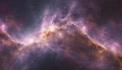 Nebula Cloud Galaxy background. Generative AI.